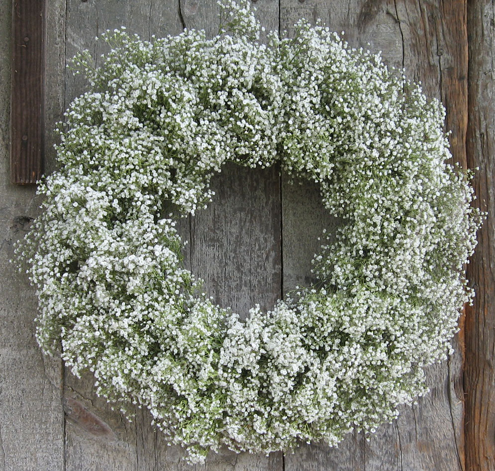 Summer Wreath of Babies Breath